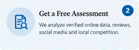 Get a Free Assessment. We analyze verified online data, reviews, social media and local competition.